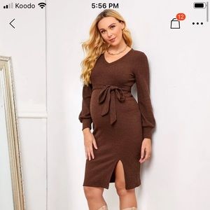 Shein thick wool maternity (or not) dress, XXL